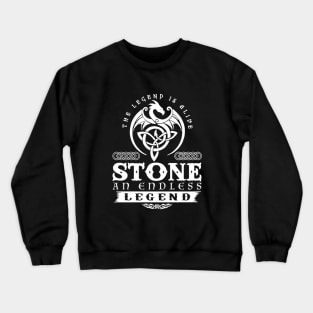 The Legend Is Allive Stone An Endiless Legend Black And White For Shirt Hipster 70s Crewneck Sweatshirt